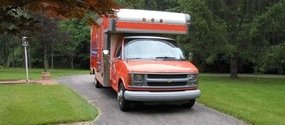 Hurricane Damage Response Truck At Job Site